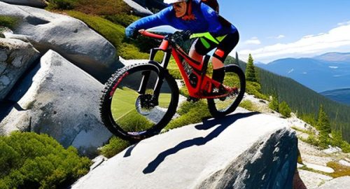 how to ride over rocks on a mountain bike