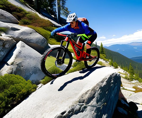 how to ride over rocks on a mountain bike