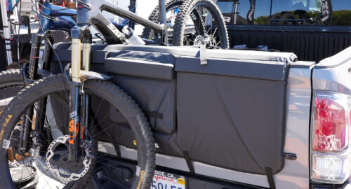 How do you use a tailgate bike pad?